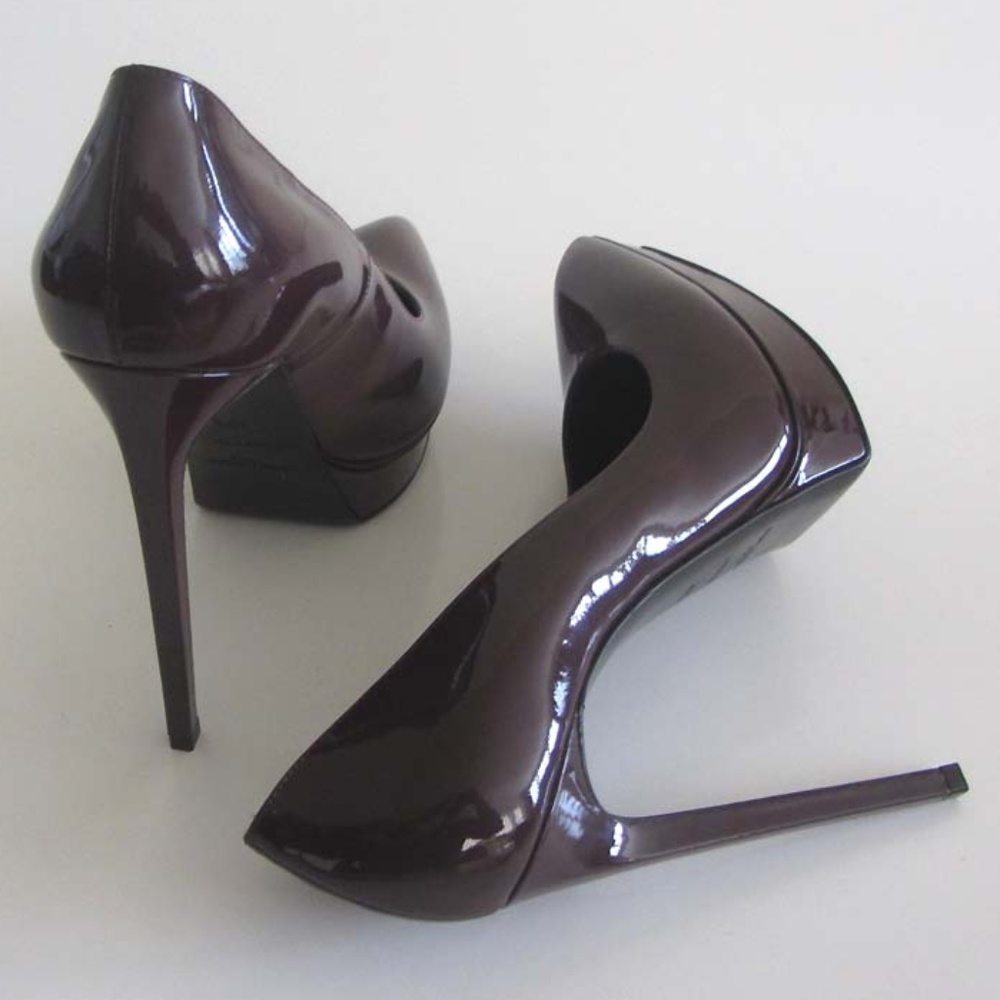 new SAINT LAURENT Janis patent platform pumps 10.5 - Picture 6 of 8